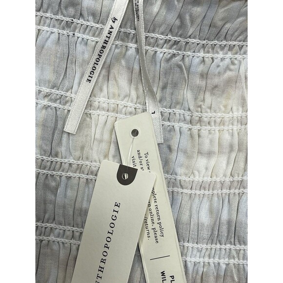 Anthropologie Midi Dress Women Peregrine Blue Plaid Preppy Vacay Boho Size L NWT - Picture 8 of 12